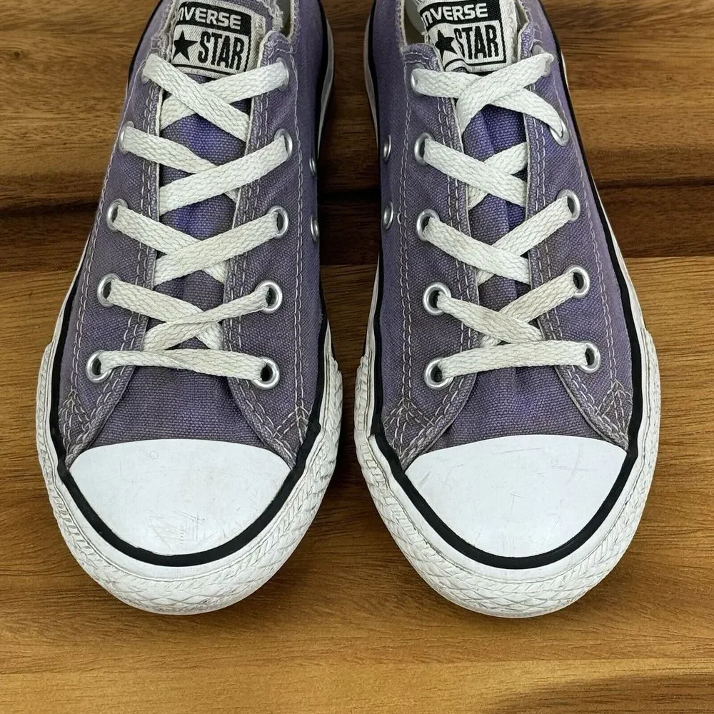 Big Kids Girls Converse Chuck All Star Purple Low Casual Sneakers Shoes Size 3 Y